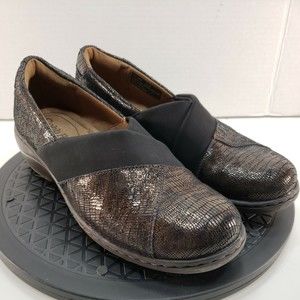 Cobb Hill New Balance Revlite Women's Brown Snake Print Slip On Shoes Size 8.5 M